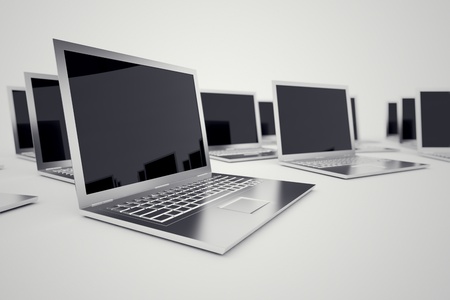 Set of latops on a white background.の写真素材