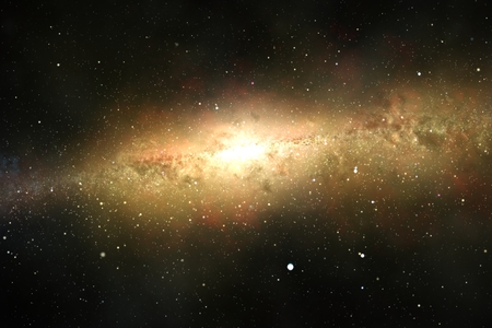 Spectacular view of a glowing galaxy, consisting of planets, star systems, star clusters and types of interstellar clouds. Space dustの写真素材