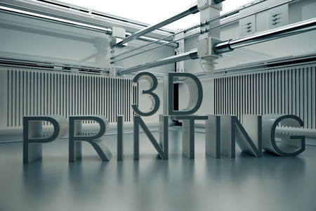 3D Printinted Three- Dimensional Word.