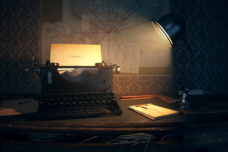 Chapter 1 Written On An Old Typewriter On Deskの写真素材
