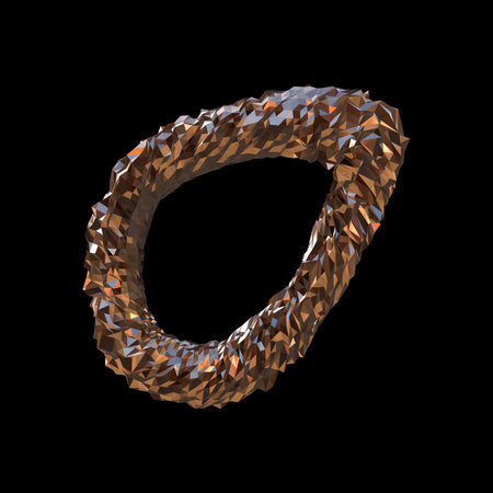3D figure. 3D render of abstract shapes, Abstract Bronze figures. golden figure