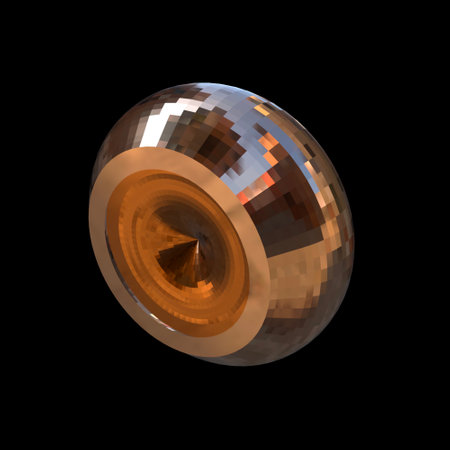 3D figure. 3D render of abstract shapes, Abstract Bronze figures. golden figureの写真素材