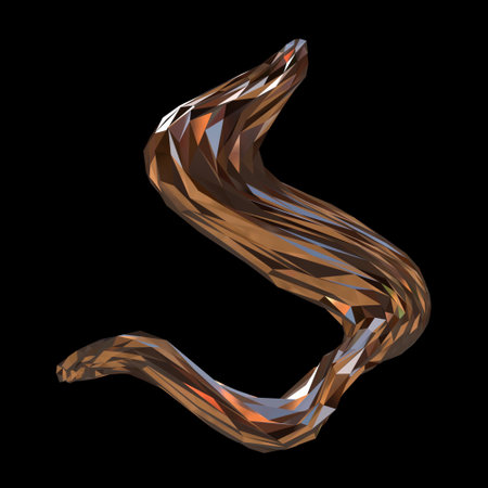 3D figure. 3D render of abstract shapes, Abstract Bronze figures. golden figureの写真素材