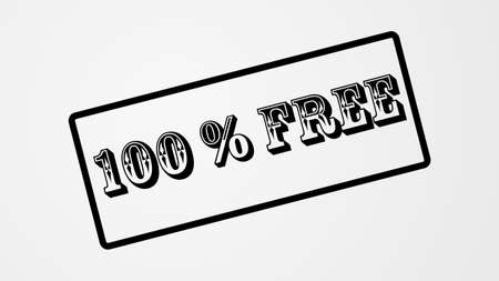 100% free word illustration use for landing page,web, poster, banner, flyer, background, gift card, coupon, label,sale promotion,advertising, marketing on white background.の写真素材