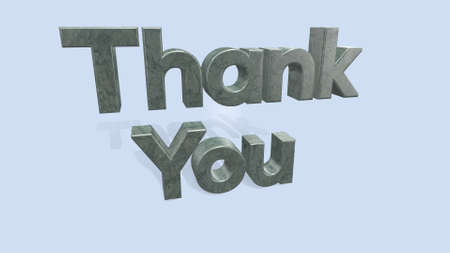 thank you word 3d render on white backgroundの写真素材