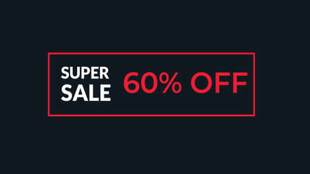 super sale 60% off illustration use for landing page,website, poster, banner, flyer,...