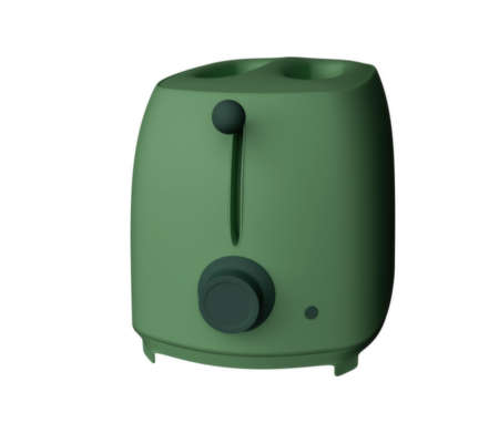3d illustration of green Laurel color Bread toaster