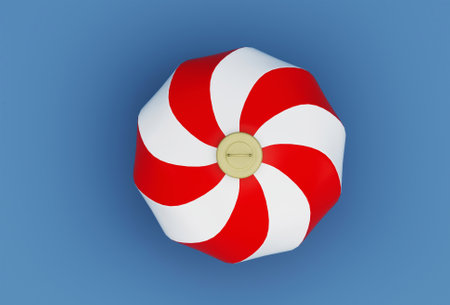 Christmas ball light bulb ornament 3d illustration on white background.の写真素材
