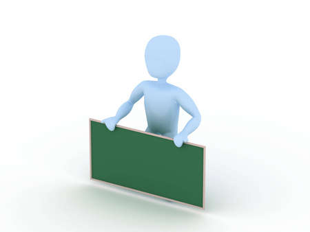 Man with vacuum panelの写真素材