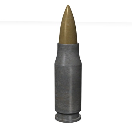3d render of gun bulletの写真素材