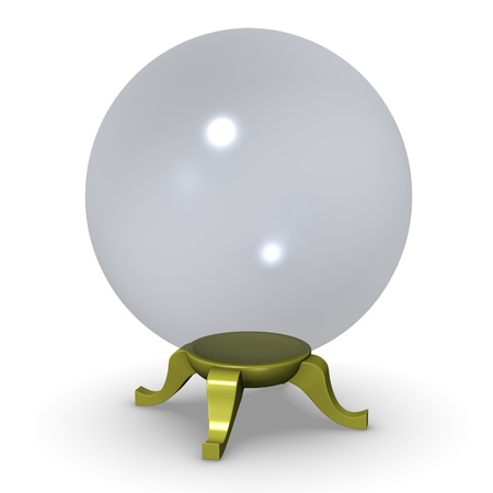 3d render of crystal ball の写真素材