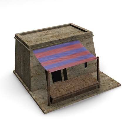 3d render of egypt houseの写真素材