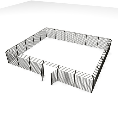 3d render of metal fenceの写真素材