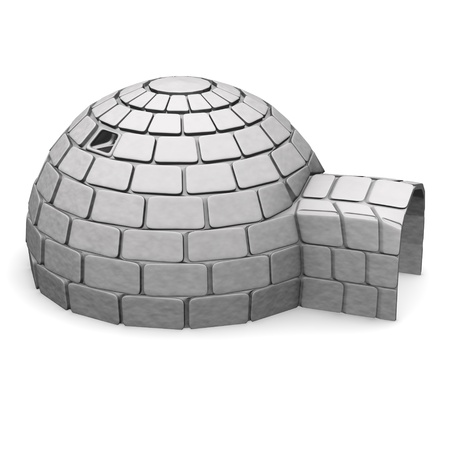 3d render of ice iglooの写真素材