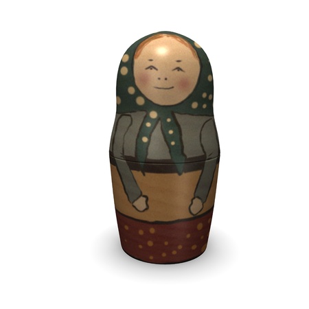 3d render of matrioshka dollの写真素材