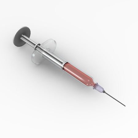 3d render of syringe (medical)の写真素材