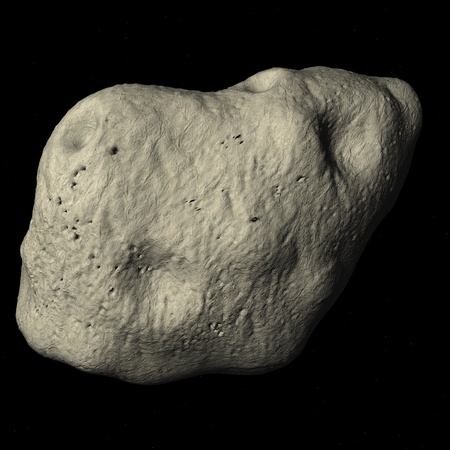 3d render of asteroid stone