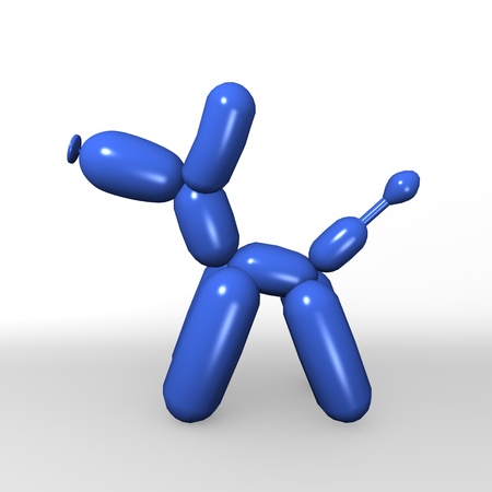 3d render of baloon dogの写真素材