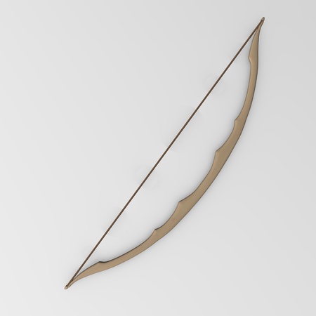 3d render of bow weapon の写真素材