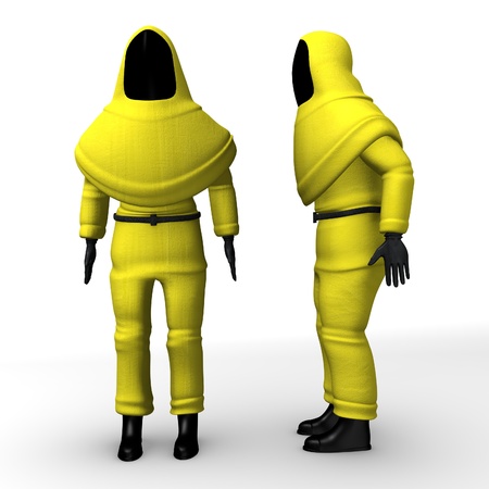 3d render of protective suitの写真素材
