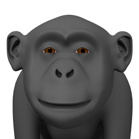 3d render of chimpanzee monkey の写真素材