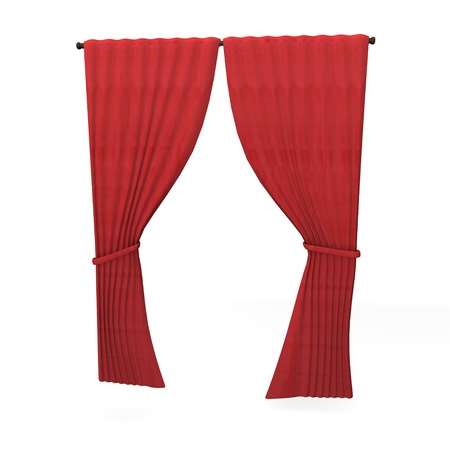 3d render of fabric curtain の写真素材