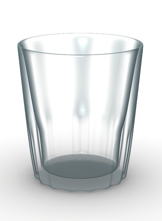 3d render of empty glass の写真素材