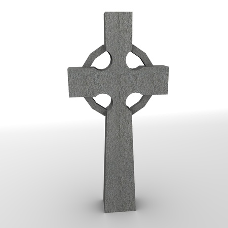3d render of stone graveの写真素材