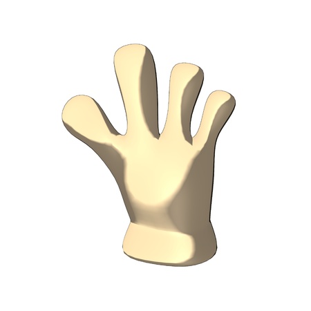 3d render of cartoon hand の写真素材