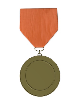 3d render of medal (with ribbon)の写真素材