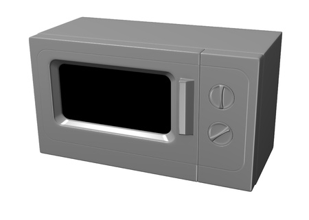 3d render of microwave ovenの写真素材
