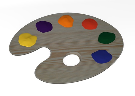 3d render of wooden palette の写真素材