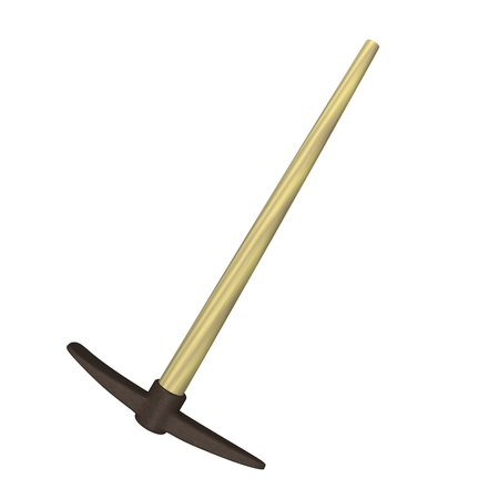 3d render of pickaxe tool の写真素材