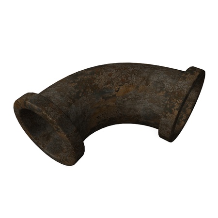 3d render of old pipe の写真素材