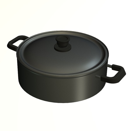 3d render of cooking pot の写真素材