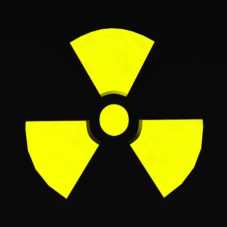3d render of radiation symbol  の写真素材