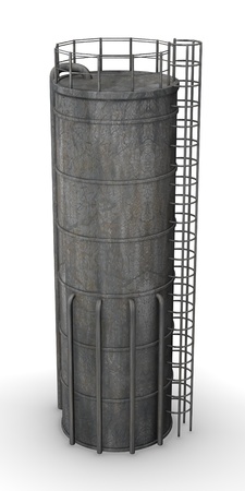 3d render of silo( industrial element) の写真素材