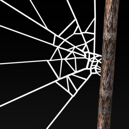 3d render of spider webの写真素材