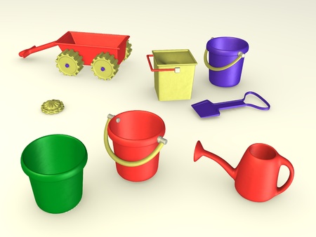3d render of platic toysの写真素材