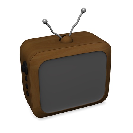 3d render of old tv の写真素材