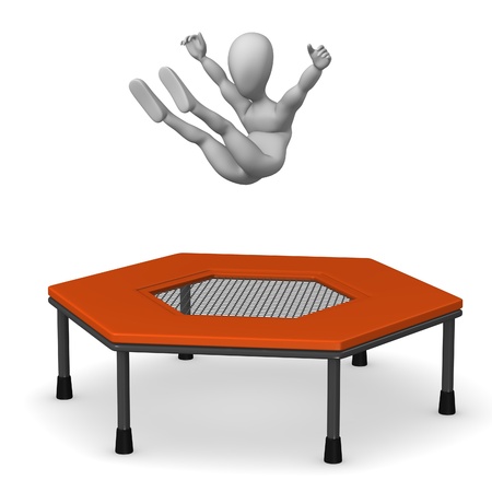 3d render of cartoon character trainingの写真素材