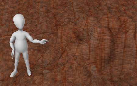 3d render of cartoon character with rockの写真素材