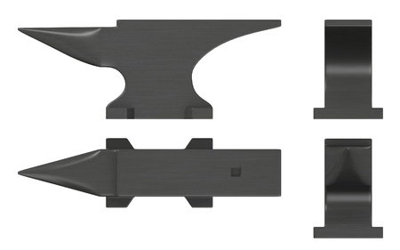 3d render of metal anvilの写真素材