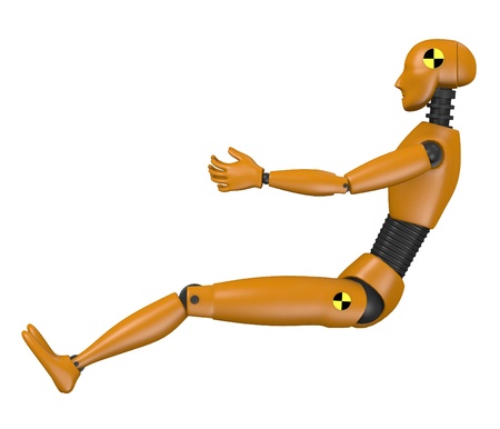 3d render of car test dummyの写真素材
