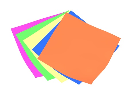 3d render of small paper for notes
