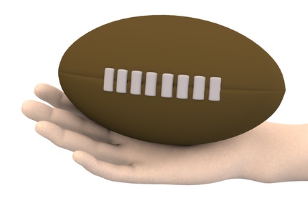 3d render of hand with ballの写真素材