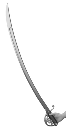 3d render of cartoon character with sabre