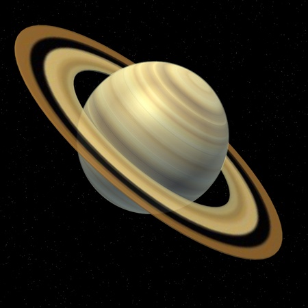 3d render of saturnus planetの写真素材