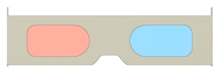 3d render of stereoscopic glasses