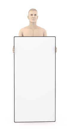 3d render of artifical character with empty templateの写真素材